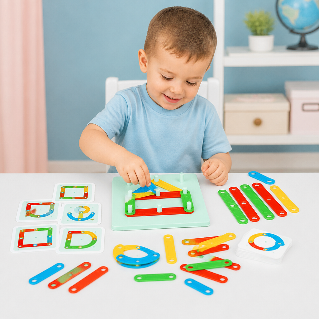 Edukacyjny Zestaw Konstrukcyjny z Magnetycznymi Literami i Cyframi