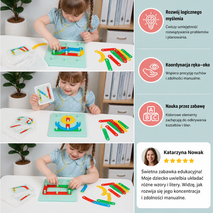 Edukacyjny Zestaw Konstrukcyjny z Magnetycznymi Literami i Cyframi