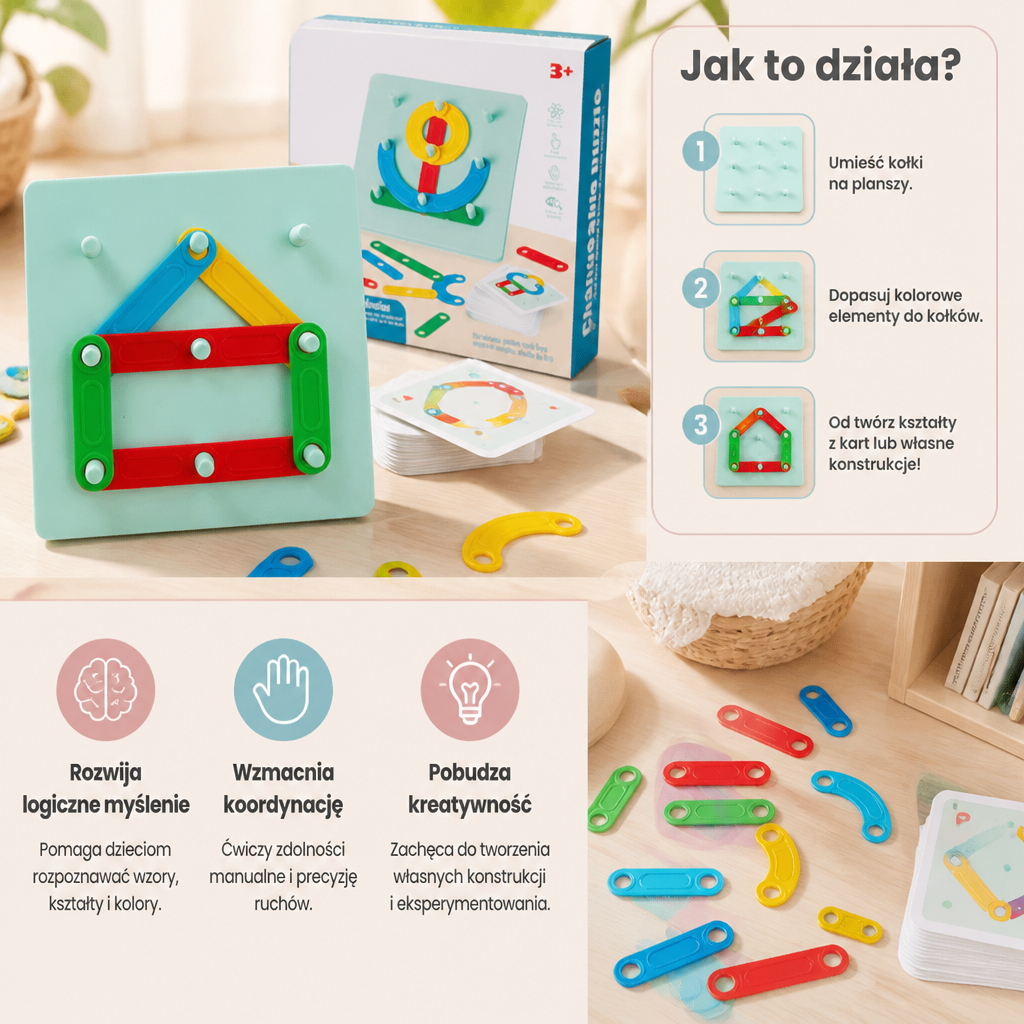 Edukacyjny Zestaw Konstrukcyjny z Magnetycznymi Literami i Cyframi