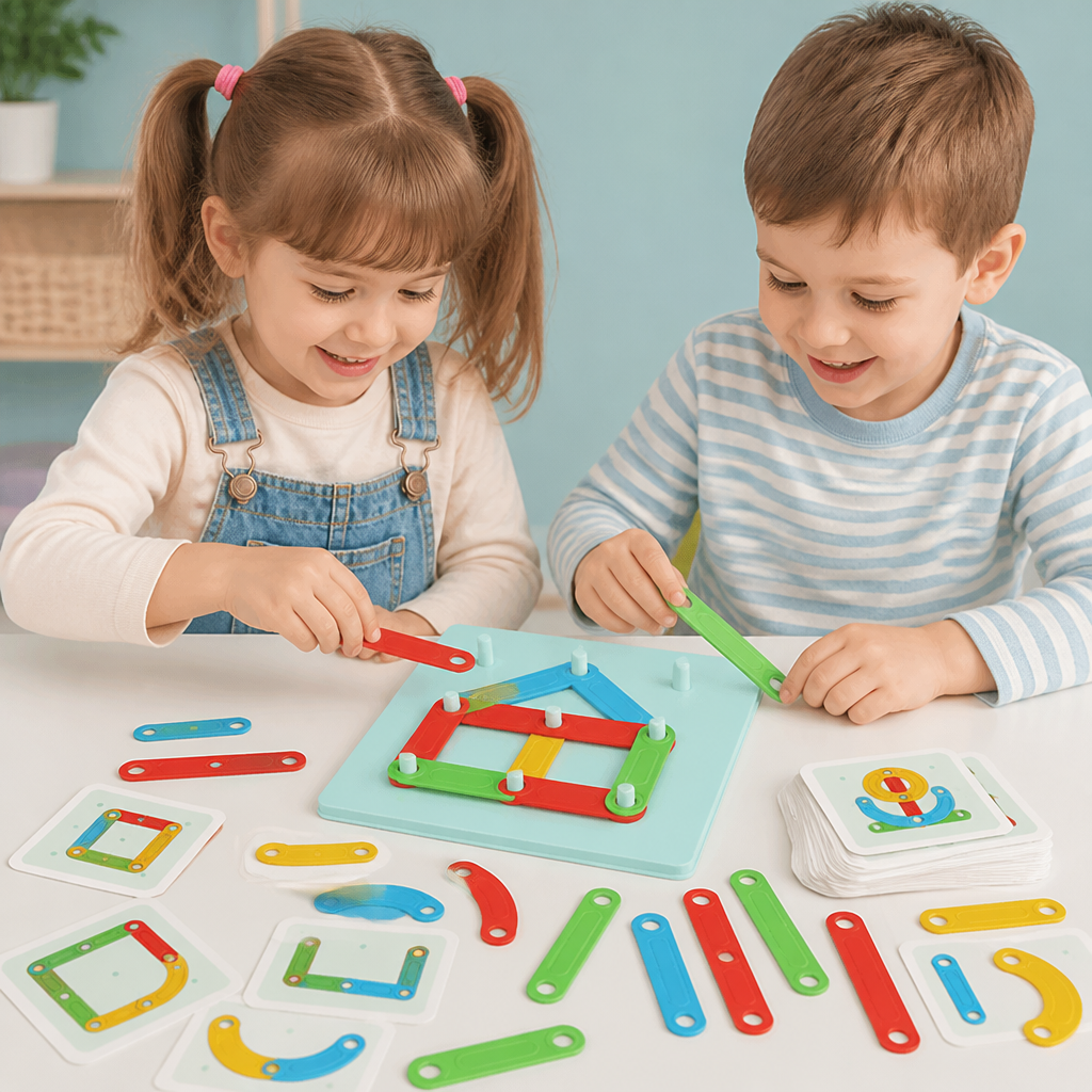 Edukacyjny Zestaw Konstrukcyjny z Magnetycznymi Literami i Cyframi