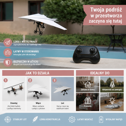 Zestaw DIY do zdalnie sterowanych papierowych samolotów