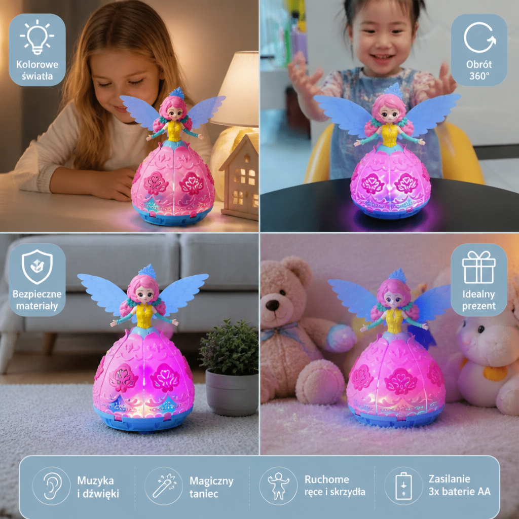 Magiczna Tańcząca Lalka Księżniczka Kwiatów