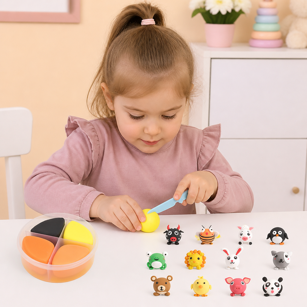 Zestawy kreatywne z gliny samoutwardzalnej DIY dla dzieci