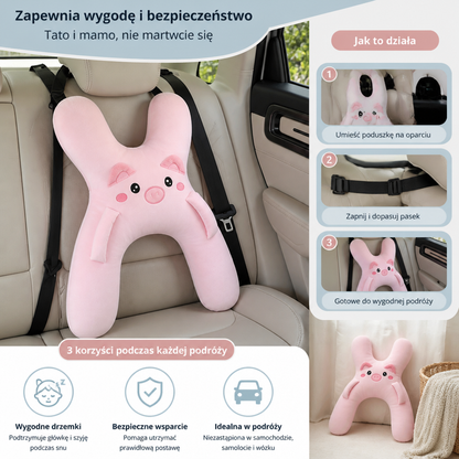 Poduszka podróżna dla dzieci do spania i podparcia głowy