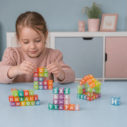 40-elementowy zestaw magnetycznych liter i cyfr – zabawka edukacyjna Montessori STEM dla dzieci