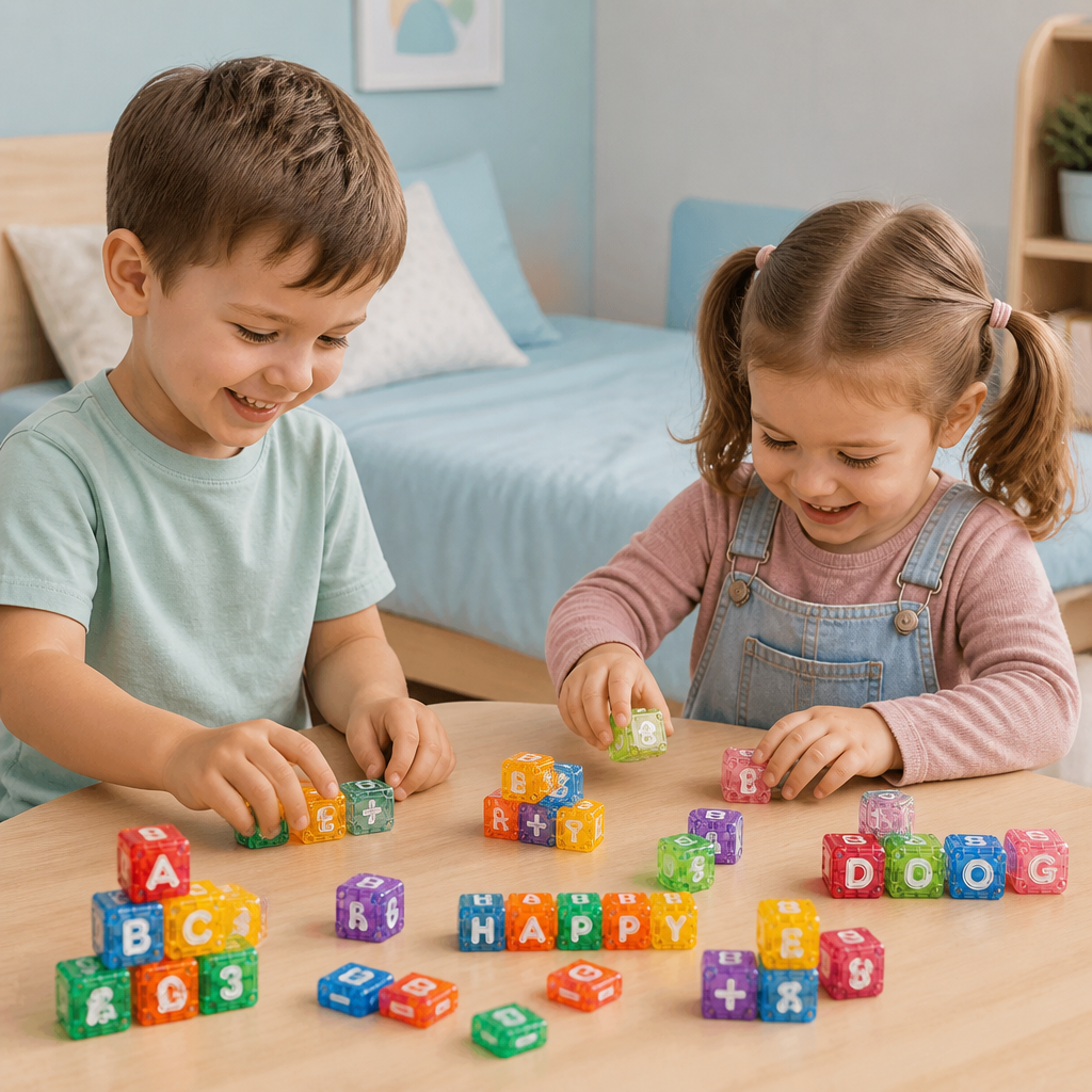 40-elementowy zestaw magnetycznych liter i cyfr – zabawka edukacyjna Montessori STEM dla dzieci