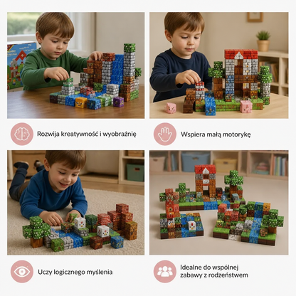 100-elementowy Zestaw Magnetycznych Klocków Konstrukcyjnych – Montessori STEM Zabawka Konstrukcyjna dla Dzieci