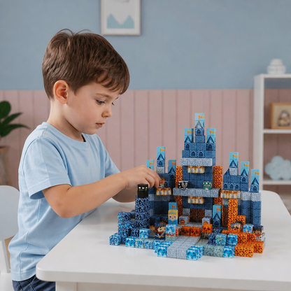 100-elementowy Zestaw Magnetycznych Klocków Konstrukcyjnych – Montessori STEM Zabawka Konstrukcyjna dla Dzieci