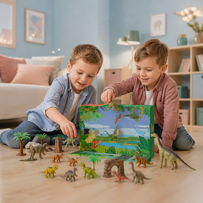 24-dniowy kalendarz adwentowy z dinozaurami i niespodziankami w postaci figurek