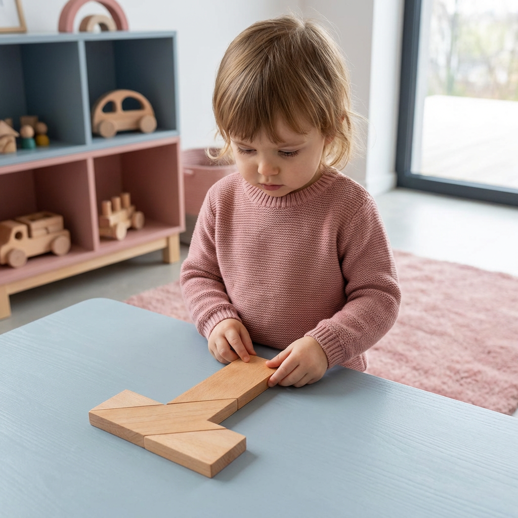 Drewniane puzzle Tangram – Montessori geometryczna zabawka edukacyjna dla dzieci