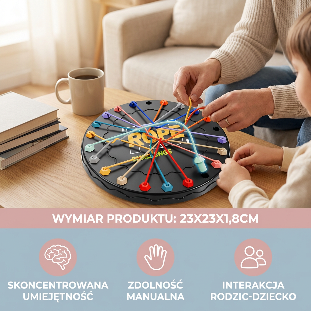 Gra logiczna z węzłami i liną – gra strategiczno-logiczna dla dzieci