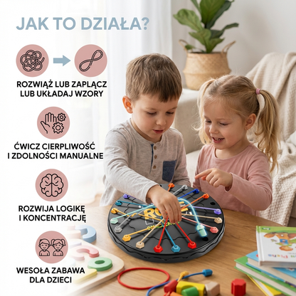 Gra logiczna z węzłami i liną – gra strategiczno-logiczna dla dzieci