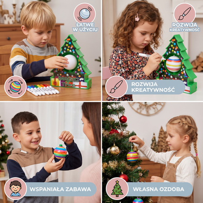 Świąteczny zestaw DIY do malowania obrotowych ozdób
