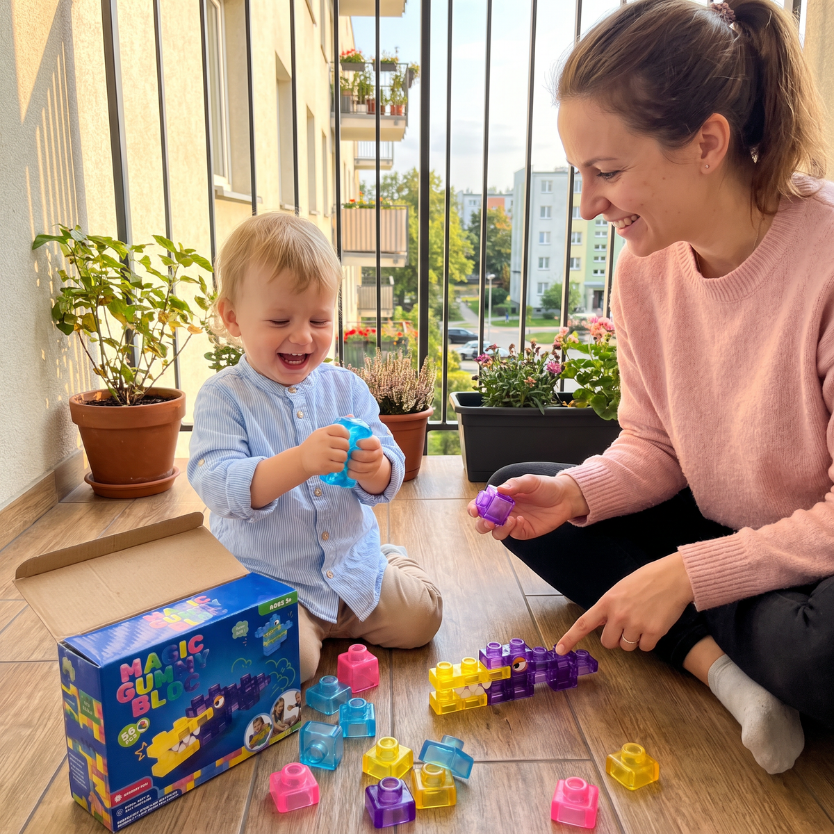 Bezpieczne i miękkie żelowe klocki Squishy dla dzieci