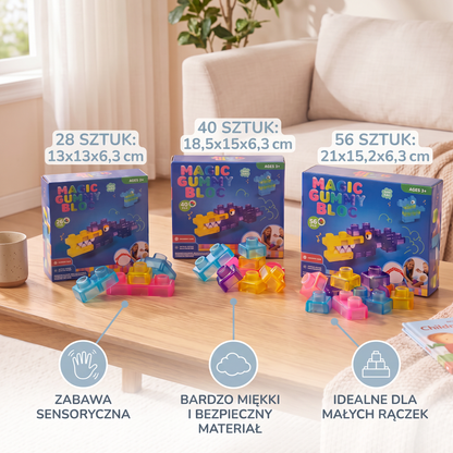 Bezpieczne i miękkie żelowe klocki Squishy dla dzieci