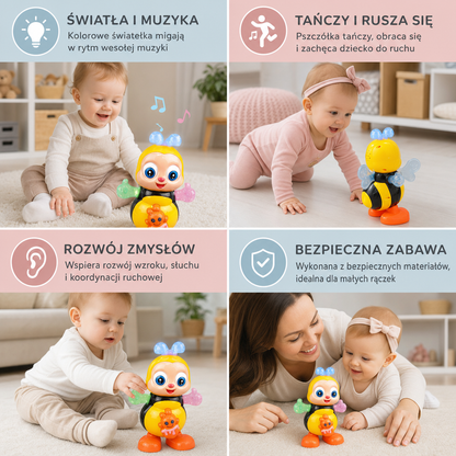 Muzyczna tańcząca pszczółka ze światłami i muzyką