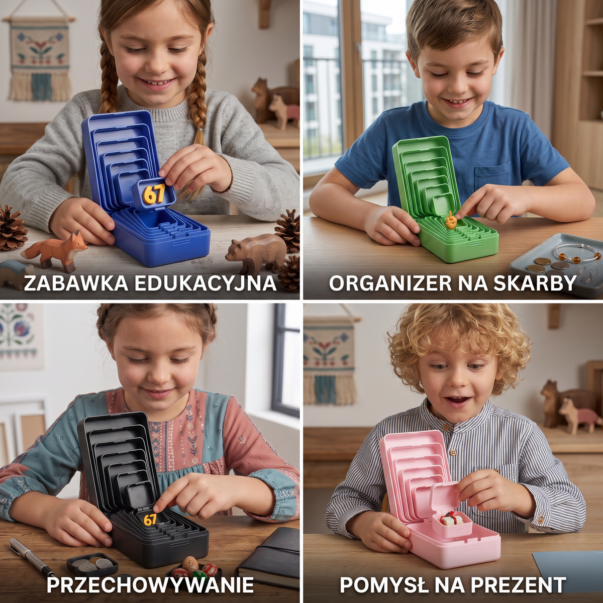 Zabawne pudełko prezentowe z niespodzianką – jedno w drugim