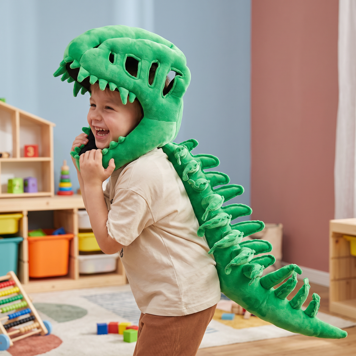 Zabawny pluszowy kostium szkieletu dinozaura