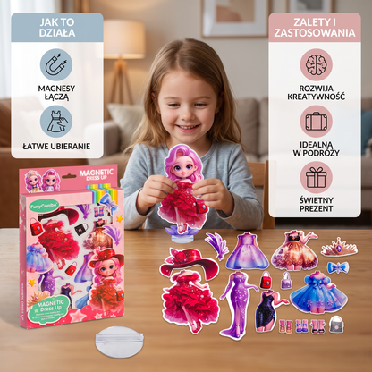 Magnetyczna ubieranka – magnetyczna lalka z wymiennymi ubrankami
