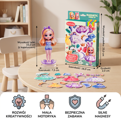 Magnetyczna ubieranka – magnetyczna lalka z wymiennymi ubrankami