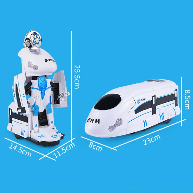 Transformująca się zabawka pociąg-robot