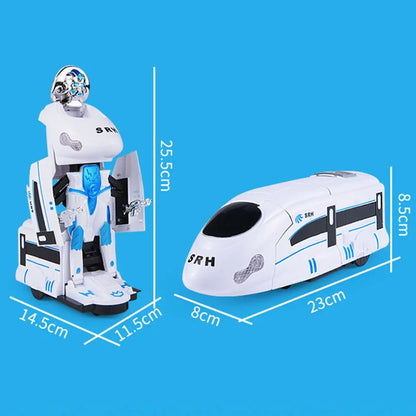 Transformująca się zabawka pociąg-robot