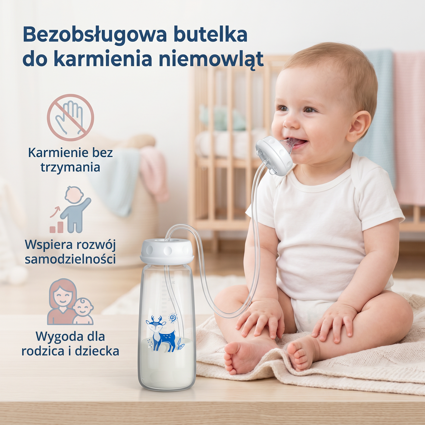 Bezobsługowa butelka do karmienia niemowląt