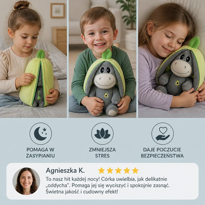 Oddychający pluszowy osiołek