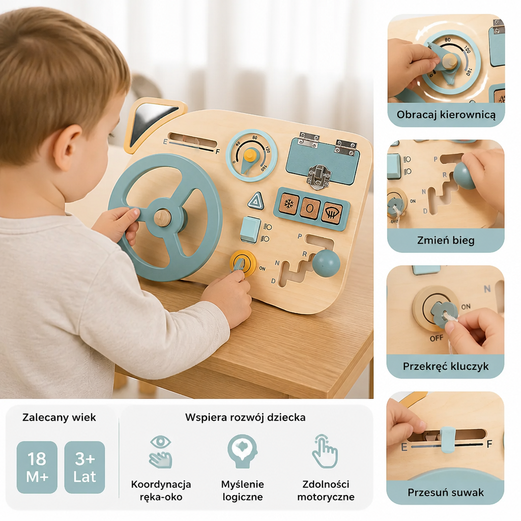 Kierownica Odkrywcy – Sterowanie Montessori
