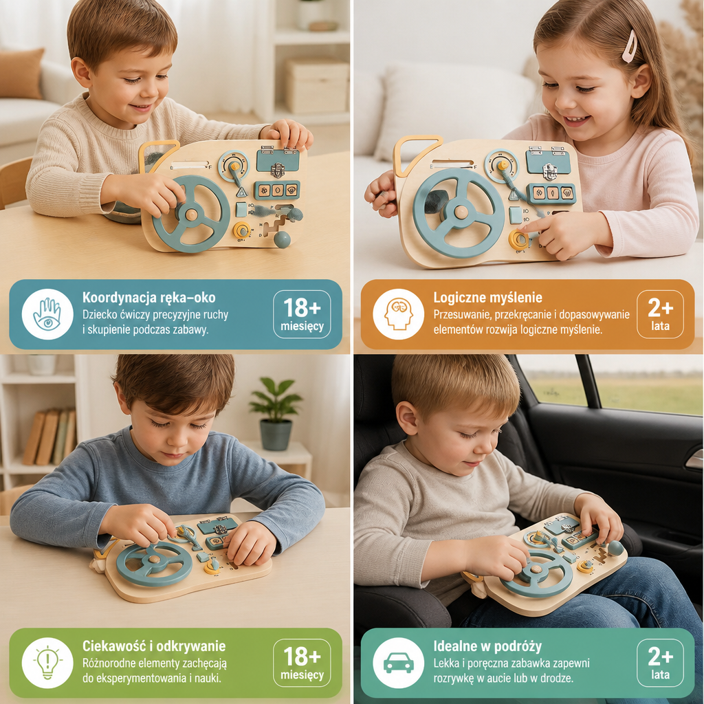 Kierownica Odkrywcy – Sterowanie Montessori