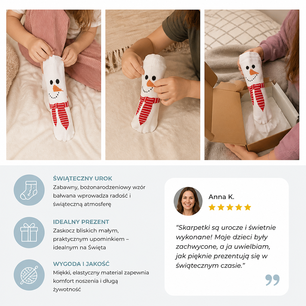 24-dniowy kalendarz adwentowy ze świątecznymi skarpetkami