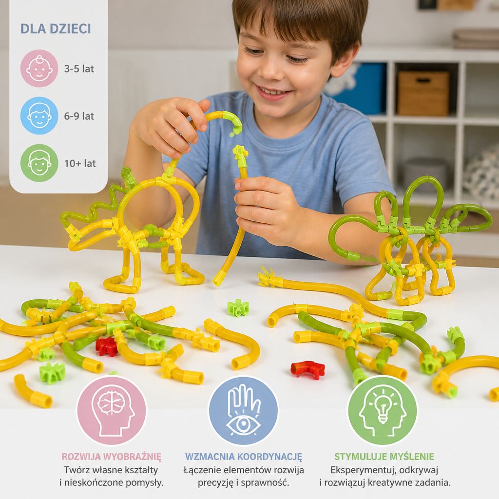 DIY Twisty Sticks – Kreatywny zestaw do budowania modeli 3D i konstrukcji STEM