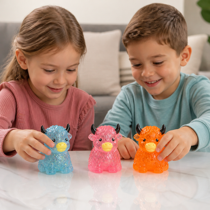 Mini Squishy antystresowy w kształcie krowy Highland
