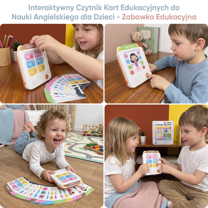 Interaktywny czytnik angielskich kart edukacyjnych dla dzieci – zabawka do nauki