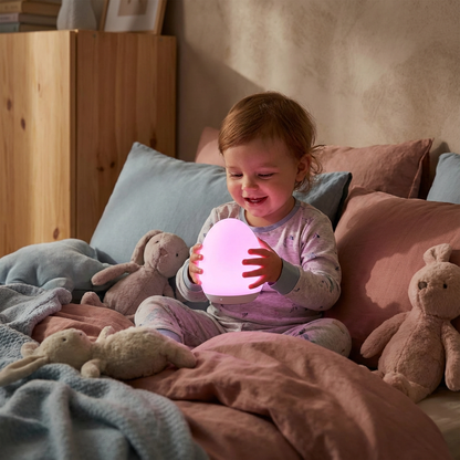 Silikonowa lampka nocna LED w kształcie jajka