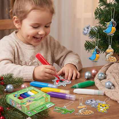 Świąteczny zestaw DIY dla dzieci do tworzenia ozdób z malowaniem klejem bez pieczenia