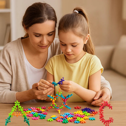 Klocki konstrukcyjne w kształcie płatka śniegu dla dzieci | Kreatywne puzzle 3D dla zabawy edukacyjnej i umiejętności motorycznych