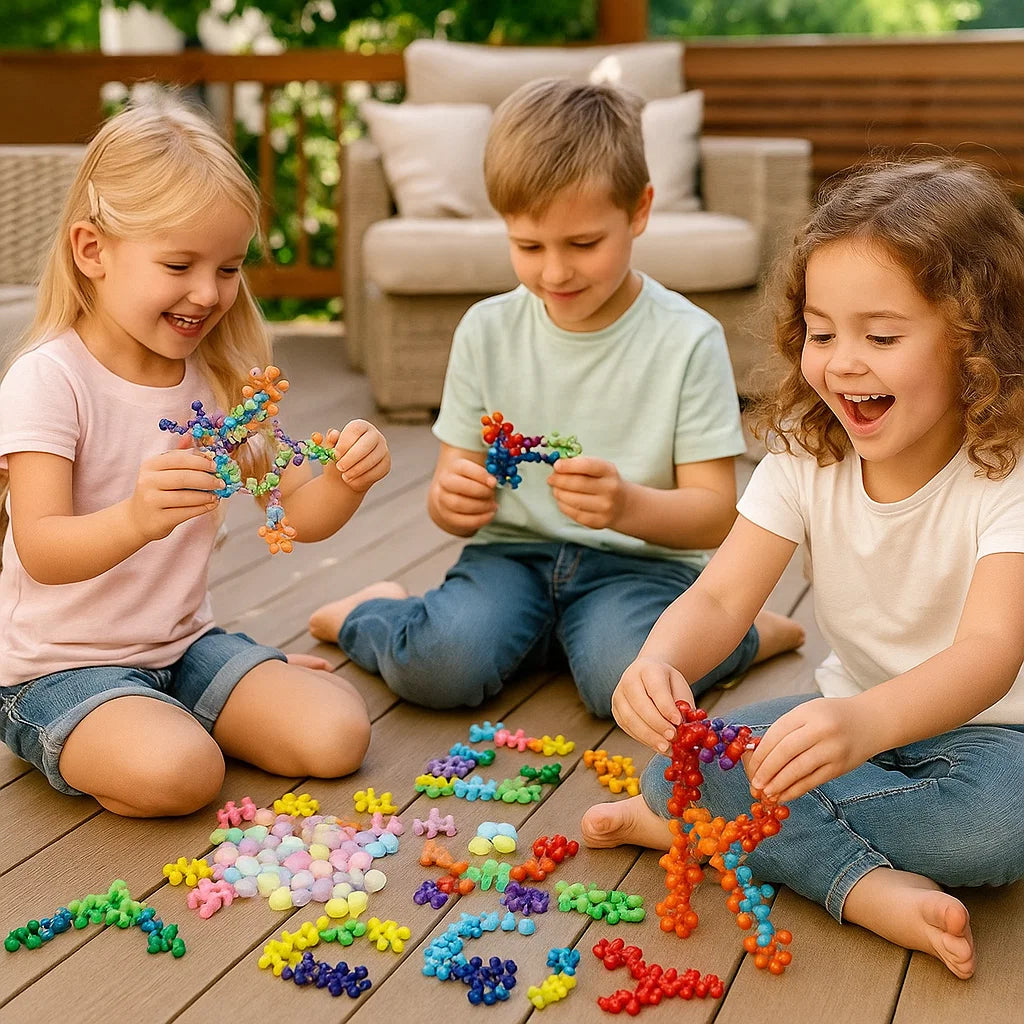 Klocki konstrukcyjne w kształcie płatka śniegu dla dzieci | Kreatywne puzzle 3D dla zabawy edukacyjnej i umiejętności motorycznych