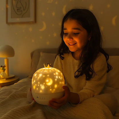 Projektor Nocnego Nieba ⎜ Magiczna Lampa LED z Efektami, Muzyką i Slajdami