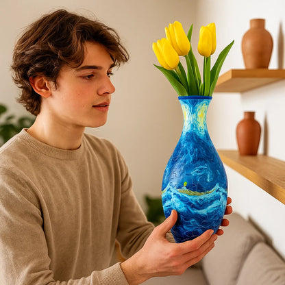 Elegancki wazon 3D puzzle – do prawdziwych kwiatów