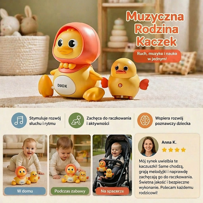 Muzyczna Rodzina Kaczek – Zabawka do Raczkowania i Nauki dla Niemowląt