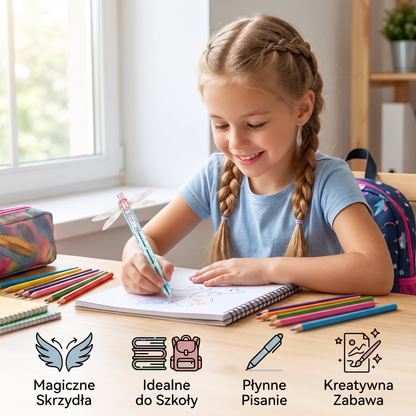Magiczny długopis żelowy ze skrzydełkami ważki