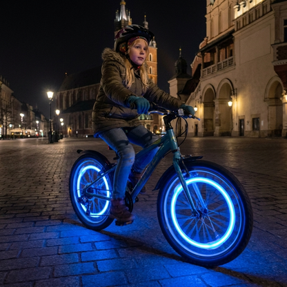 Kolorowe LED-owe Lampki na Szprychy Rowerowe