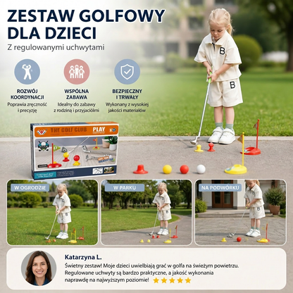 Zestaw Golfowy dla Dzieci z Regulowanymi Uchwytami – Idealny do Zabawy w Ogrodzie