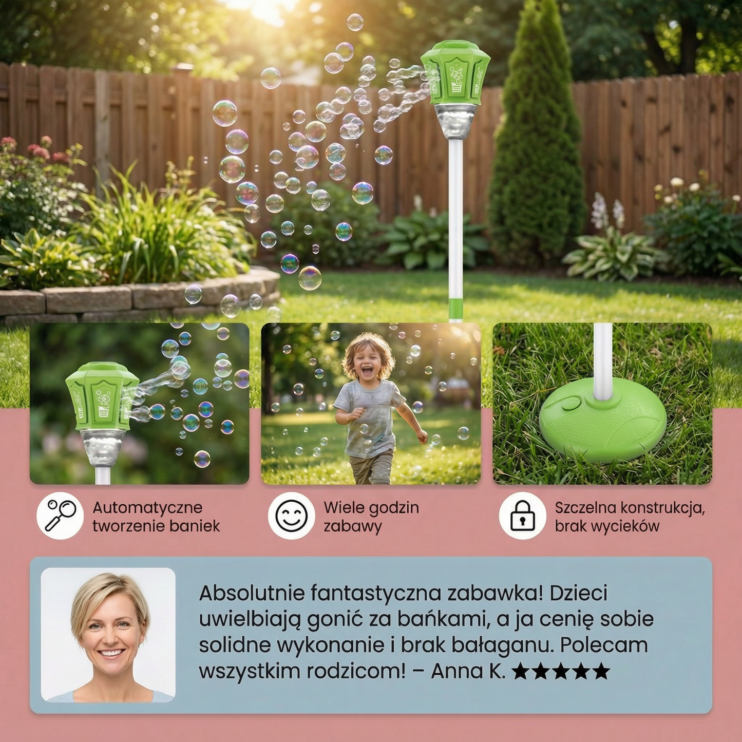 Latarnia Bąbelkowa dla Dzieci – Automatyczna Lampa Bąbelkowa
