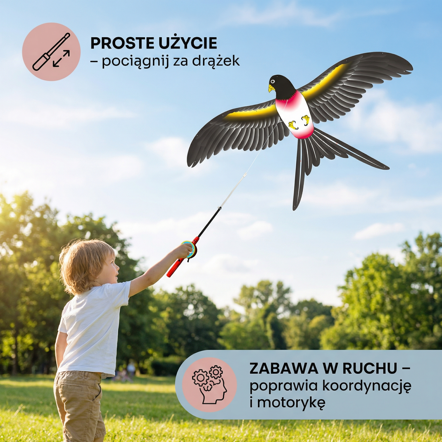 Flappy Skrzydła Latawiec dla Dzieci – Poprawia Koordynację i Umiejętności Motoryczne