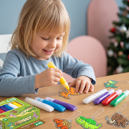 Świąteczny zestaw DIY dla dzieci do tworzenia ozdób z malowaniem klejem bez pieczenia