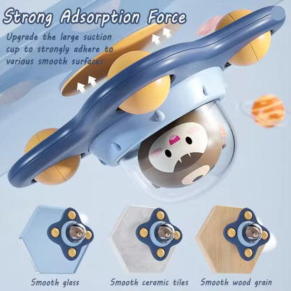 Montessori wirujący spinner z przyssawką – obrotowa zabawka edukacyjna