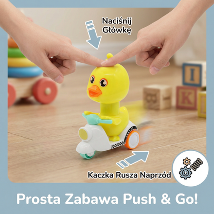 Żółta Kaczka Push & Go – Zabawka Jeździk dla Dzieci z Funkcją Naciśnij i Jedź