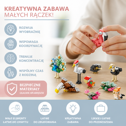 Zestaw klocków konstrukcyjnych ze zwierzętami